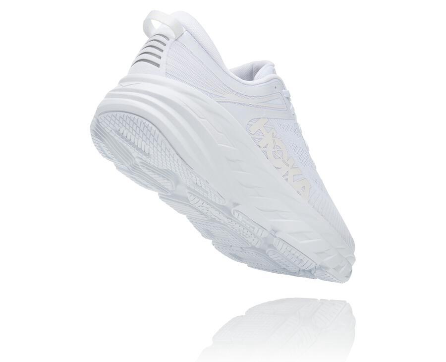 Running Shoes Womens - Hoka One One Bondi 7 - White - YIOUREJ-14